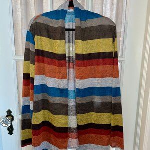 Egs Multi Color Open Front Sweater